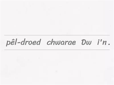 Beth wyt ti'n ei wneud?