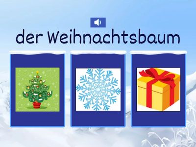 Weihnachtenlexik, Vorschule,weniger