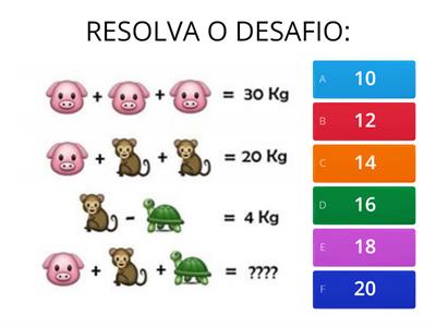 Raciocínio Lógico matemático- 5º ano