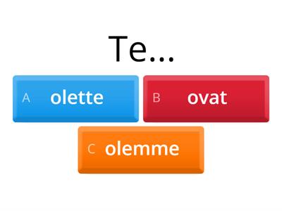 OLLA-verbi ja persoonat