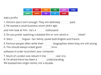 Word-building - Prefixes and Suffixes