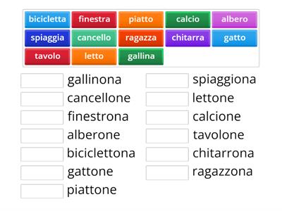 Suffissi maggiorativi in -one