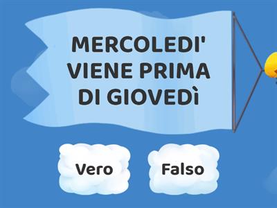 I GIORNI DELLA SETTIMANA: vero o falso?