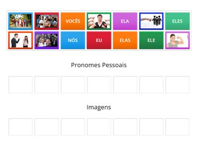 Coloquem em sequência os pronomes pessoais  as imagens corretas