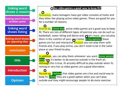 Connect the dots: Argumentative/ Opinion Essay 