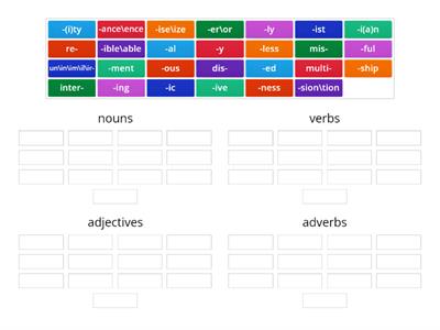 SUFFIXES AND PREFIXES