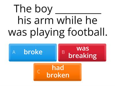 Narrative tenses : Past simple/Past continuous/Past perfect 