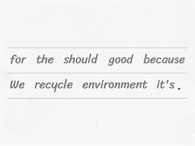 Environment - OGE English - unjumble