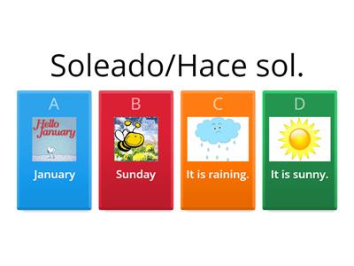 Quiz Calendar/Weather Vocabulary