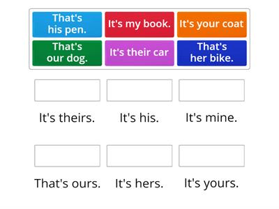 Possessive pronouns