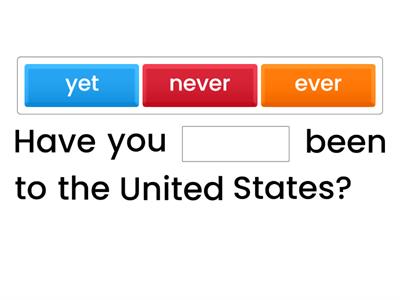 Already, yet, never, ever