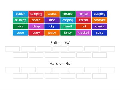 Step 7 Hard c vs. Soft c Sorting