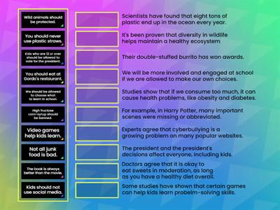 Claim and Evidence Matching