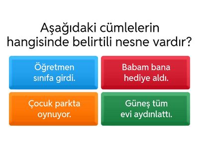Cümlenin Ögeleri