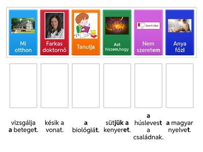 Verb conjugation (present, definite)