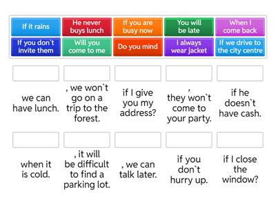  Zero and First Conditional