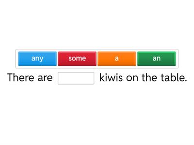 a/an, some/any