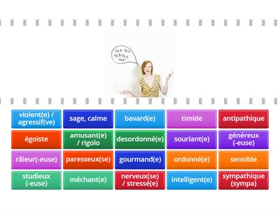 Les adjectifs de caractère 