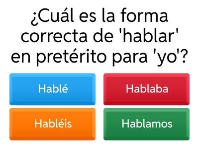 Preterite Tense Regular Verbs in Spanish