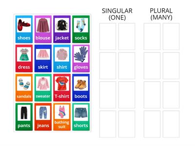 CLOTHES (SINGULAR/ PLURAL)