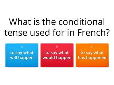 French conditional tense