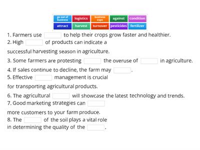 Agricultural business (gap fill)