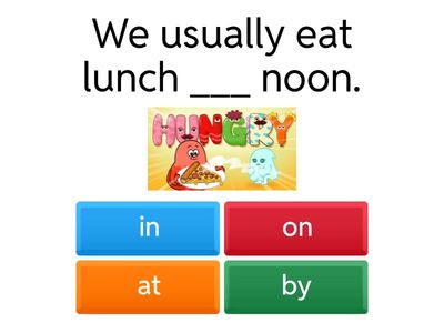 Prepositions of Time and place