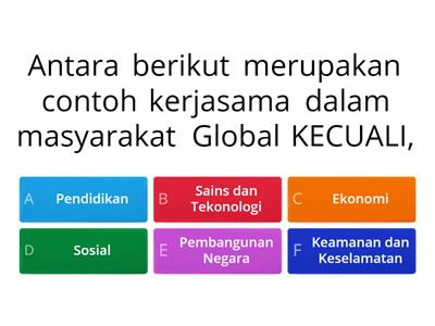 Pendidikan moral tingkatan 5 Unit 9 : Kerjasama Masyarakat Global