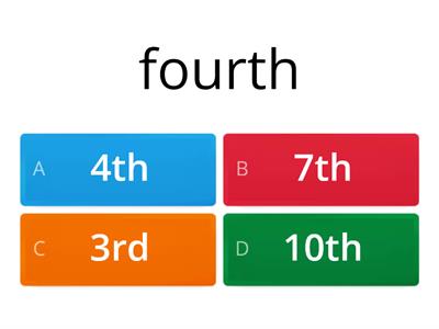  Ordinal Numbers - แบบทดสอบ