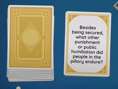 Comprehension questions about the Pillory (level B)