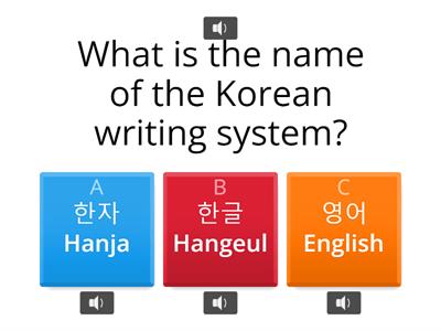 한글 창제 퀴즈 The creation of Hangeul