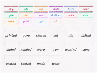 Hickey Lesson 40a - -ed (id) - Past regular and irregular verbs (v2)