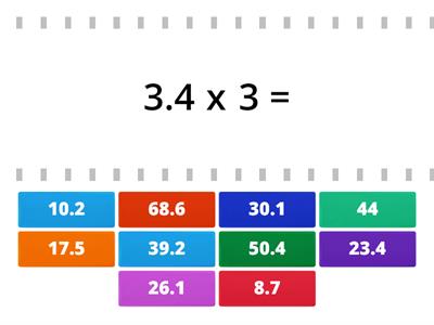 Multiplying Decimals