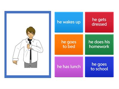 Daily routine 3rd person