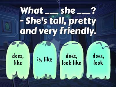  look, be like, look like or like