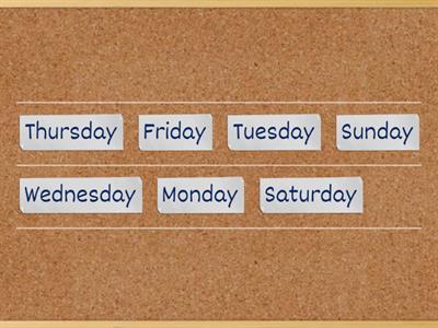 Days of the week