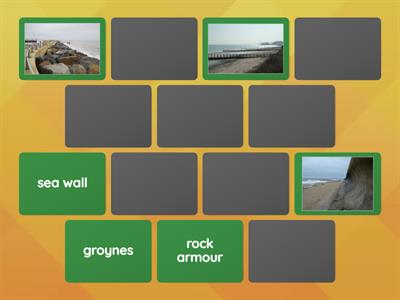 Types of Coastal Protection -matching pairs