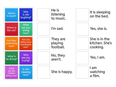 Match the questions with the answers