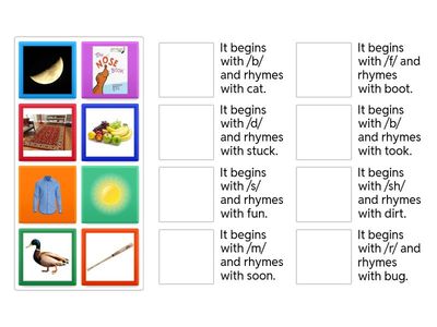 Onset/rime: rhyming words