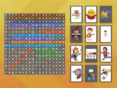 KB2 - Hobbies - Wordsearch