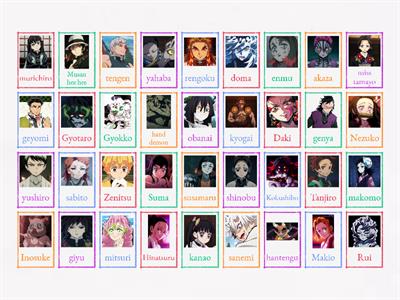 Demon Slayer Guess who Board