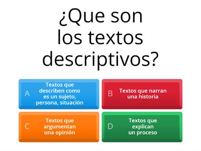 Textos descriptivos