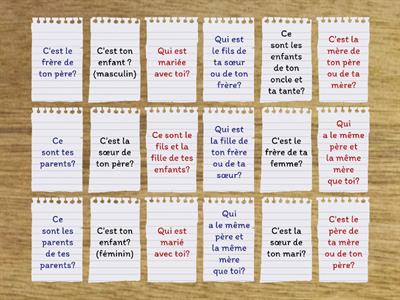 Le quiz de la famille