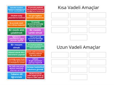 Hedef belirleme ilkokul