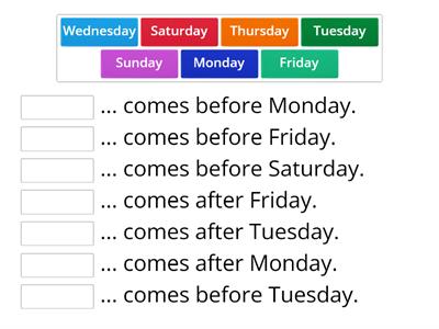 Days of the week