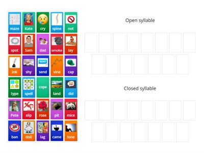Open and closed syllables