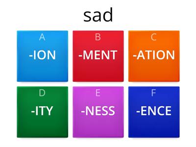 Word formation noun suffixes