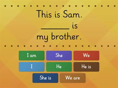 1A Subject pronouns