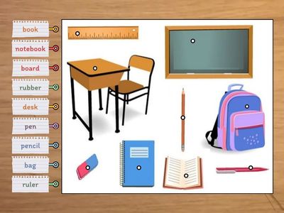  Unit 1 At school. Label the objects