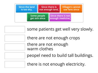 Match the sentences with 'since'